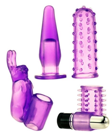 Фиолетовый вибронабор Foreplay Couples Kit - фото 433302