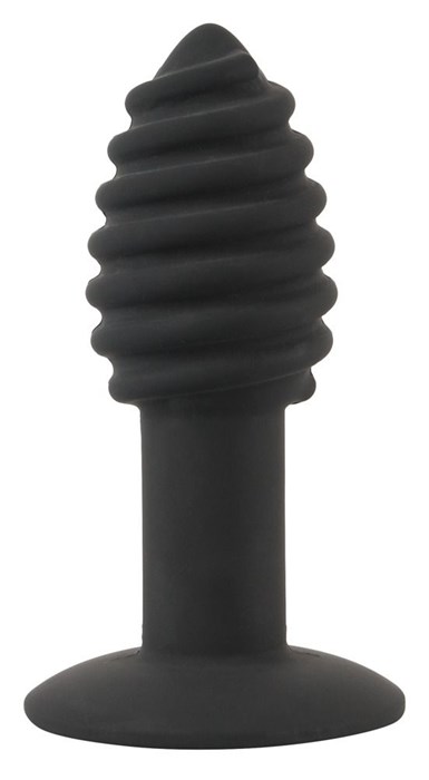 Черная анальная вибропробка Twist Butt Plug - 10,7 см. - фото 433423