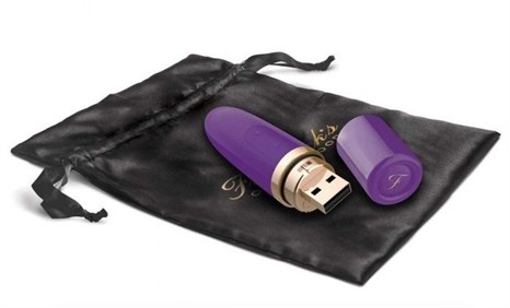 Фиолетовый перезаряжаемый вибростимулятор Lipstick Vibe - фото 434108