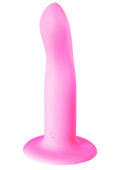 Розовый нереалистичный дилдо Stray - 16,6 см. - фото 434310