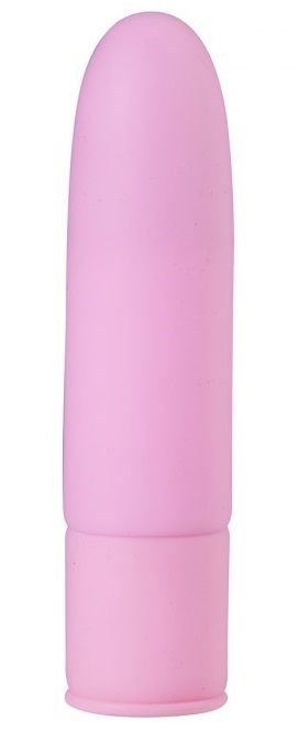 Розовый силиконовый мини-вибратор - 10 см. - фото 434341