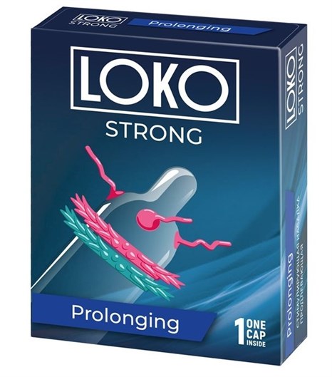 Стимулирующая насадка на пенис LOKO STRONG с пролонгирующим эффектом