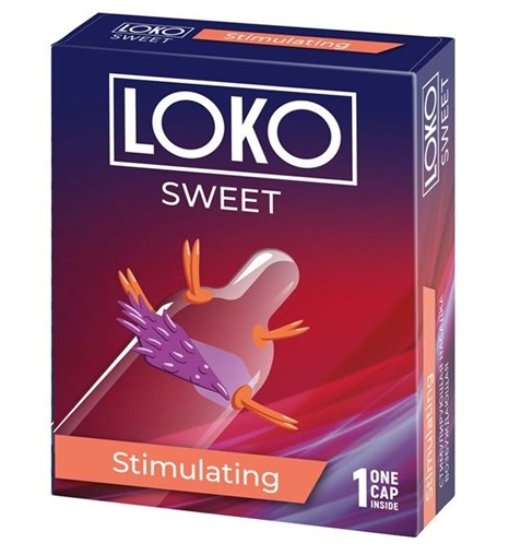Стимулирующая насадка на пенис LOKO SWEET с возбуждающим эффектом - фото 434807
