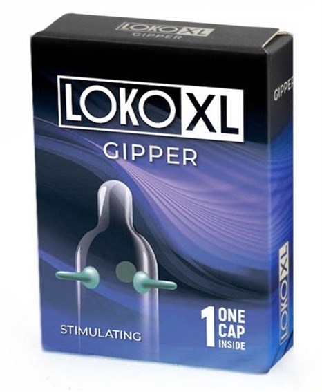 Стимулирующая насадка на пенис LOKO XL GIPPER - фото 434811