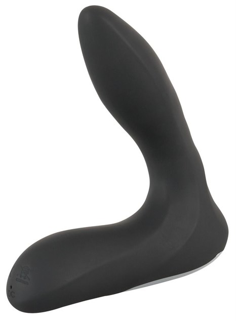 Черная анальная втулка с вибрацией и функцией расширения Inflatable Vibrating Prostate Plug - фото 434964