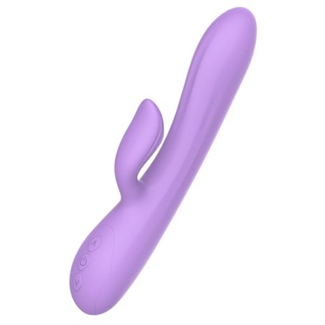 Фиолетовый вибратор-кролик Purple Rain - 23 см. - фото 435841