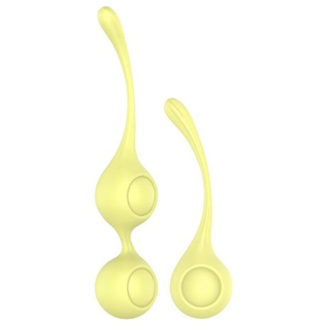 Набор желтых вагинальных шариков Lemon Squeeze - фото 435844
