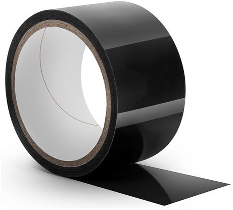 Черная липкая лента для бондажа Bondage Tape - 18,3 м. - фото 436215