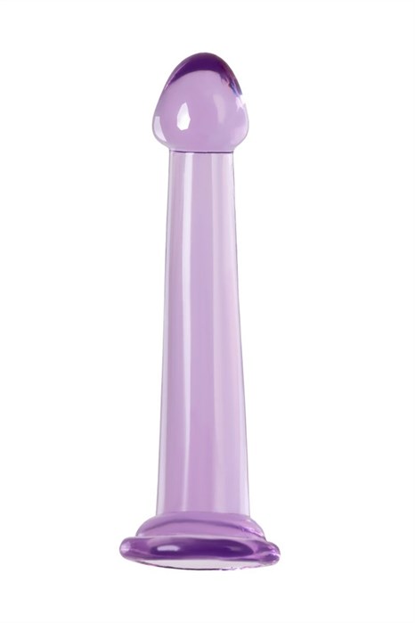 Фиолетовый фаллоимитатор Jelly Dildo M - 18 см. - фото 438937