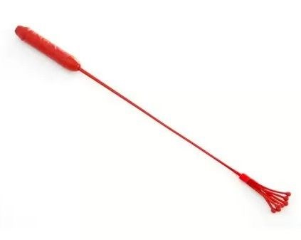 Красный стек с ручкой-фаллосом - 62 см. - фото 441759