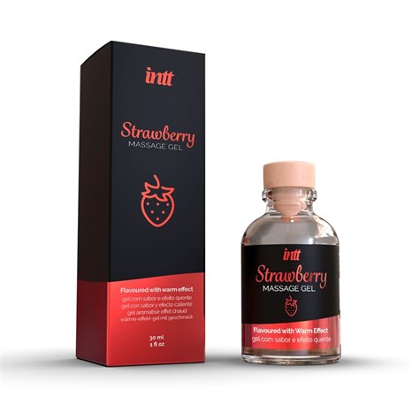 Массажный гель с ароматом клубники Strawberry - 30 - фото 442027
