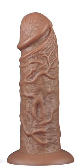 Коричневый фаллоимитатор Cubby dildo - 26,6 см. - фото 442033