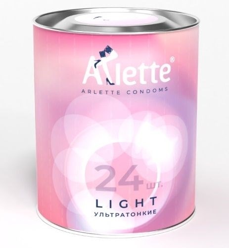 Ультратонкие презервативы Arlette Light - 24 шт. - фото 442532