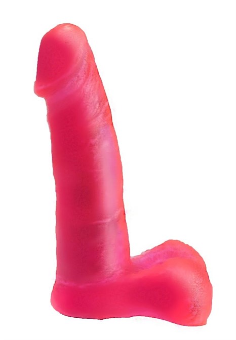 Розовая гелевая насадка для страпона - 19 см. - фото 442535