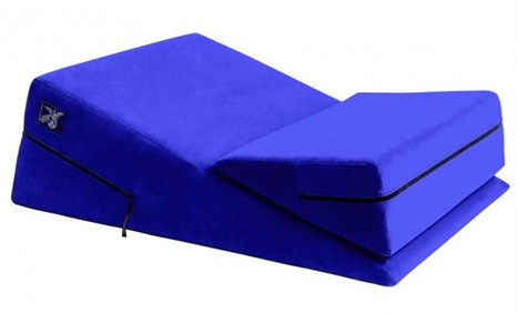 Синяя подушка для секса из двух частей Liberator Wedge/Ramp Combo - фото 443576