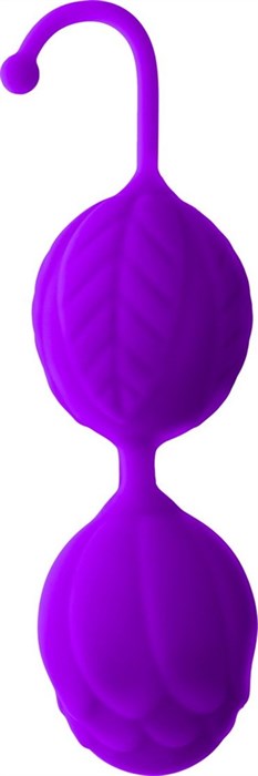 Фиолетовые вагинальные шарики Horny Orbs - фото 443675
