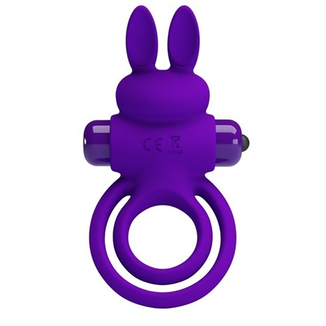 Фиолетовое эрекционное кольцо с вибростимуляцией клитора Vibrant Penis Ring III - фото 444183