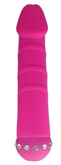 Розовый вибратор SPARKLE SUCCUBI VIBRATING DONG - 14,5 см. - фото 444194