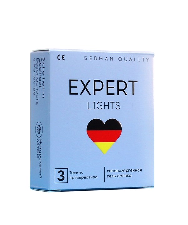 ПРЕЗЕРВАТИВЫ EXPERT LIGHTS № 3 (УЛЬТРАТОНКИЕ), 3 штуки