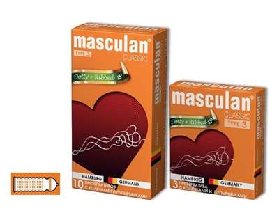 Презервативы MASCULAN 3 CLASSIC № 3 (с колечками и пупырышками) 3 штуки