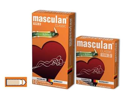 ПРЕЗЕРВАТИВЫ MASCULAN 3 RIBBED+DOTTED №10 - 10 шт.