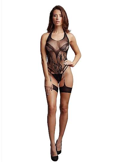 Боди со стразами Crotchless Rhinestone Halter Teddy