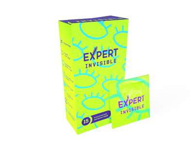 ПРЕЗЕРВАТИВЫ EXPERT INVISIBLE № 15 (ОСОБО ТОНКИЕ), 15 штук