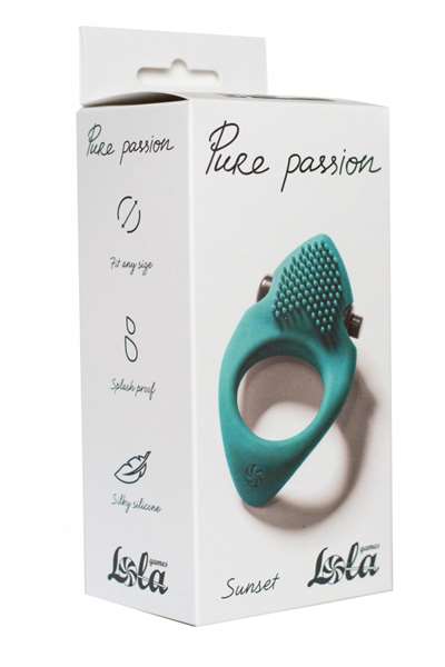 Изумрудное эрекционное виброкольцо Pure Passion Sunset