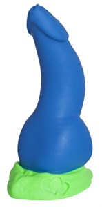 Синий фаллоимитатор "Дракон Эглан Mini" - 17 см.
