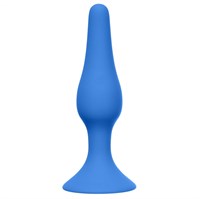 Синяя анальная пробка Slim Anal Plug Medium - 11,5 см.