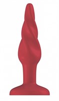 Красная анальная пробка Butt Plug Rounded 3 Inch - 7,6 см.