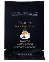 Лубрикант со вкусом кофе мокко Wicked Aqua Mocha Java - 3