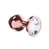 Пробка цвета розового золота с прозрачным кристаллом Diamond Moonstone Shine S