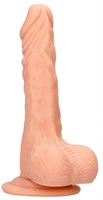 Телесный фаллоимитатор Realistic Dildo With Balls  - 17 см.