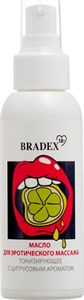 Тонизирующее массажное масло Bradex с цитрусовым ароматом - 100 мл.