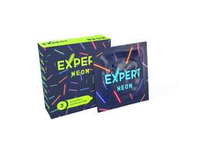 ПРЕЗЕРВАТИВЫ EXPERT NEON № 3 (СВЕТЯЩИЕСЯ), 3 штуки