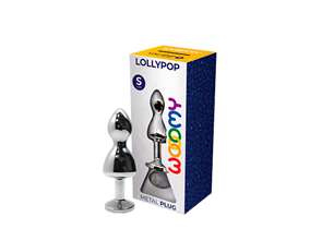 Металлическая анальная пробка Lollypop Double Ball White-S