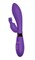 Фиолетовый вибратор Yonce с клиторальным зайчиком - 20,5 см. - фото 288038