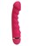 Ярко-розовый ребристый вибратор с 20 режимами вибрации - 16,5 см. - фото 290261