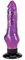 Фиолетовый водонепроницаемый вибромассажер на присоске - 17,5 см. - фото 290491