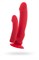 Красный вибратор для двойного проникновения - 19,5 см. - фото 291009