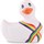 Белый вибратор-уточка I Rub My Duckie 2.0 Pride - фото 291355