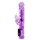 Фиолетовый хай-тек вибратор Happy Bunny - 22,5 см. - фото 291893