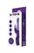 Фиолетовый вибратор с клиторальным стимулятором и крепкой присоской в основании - фото 293049