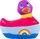 Вибратор-уточка I Rub My Duckie 2.0 Colors с разноцветными полосками - фото 293176