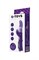 Фиолетовый вибратор с клиторальным стимулятором и супер надёжной присоской - фото 294553