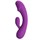 Фиолетовый вибратор Doreen с клиторальным отростком - 17,5 см. - фото 295006