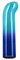 Голубой изогнутый мини-вибромассажер Glam G Vibe - 12 см. - фото 295059