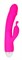 Розовый вибромассажер с отростком для стимуляции клитора - 22 см. - фото 295173