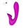Фиолетовый фантазийный вибромассажер с клиторальным стимулятором - фото 295969